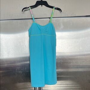 Lilly Pulitzer Blue Nightgown with Multicolor Straps